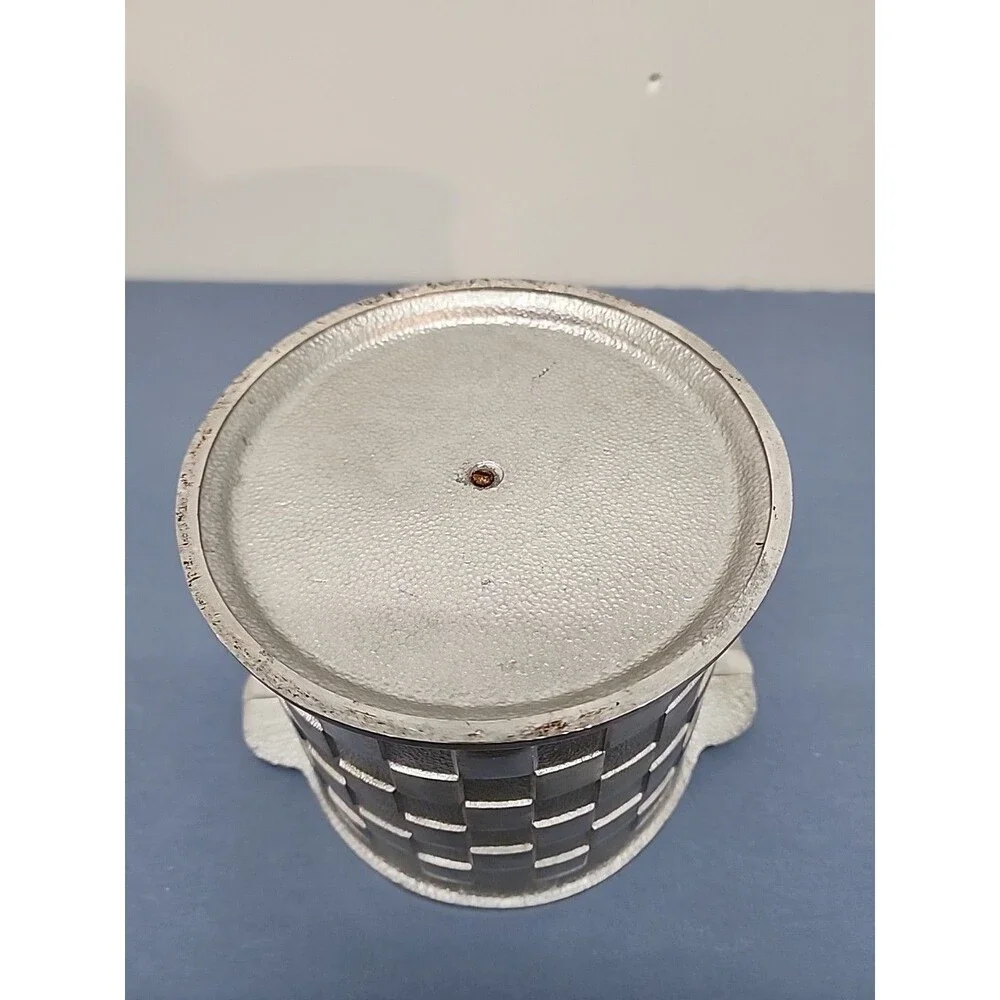 Guardian Service Ware Aluminum Ice Bucket w/ Plastic Liner & Original Glass Lid